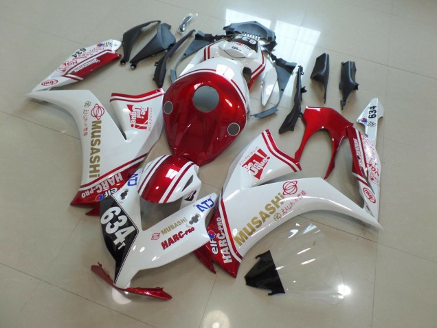 634 White and Red 2012-2016 CBR1000RR Fairings