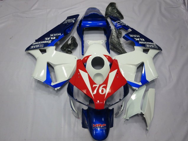 76 White and Red 2003-2004 CBR600RR Fairings