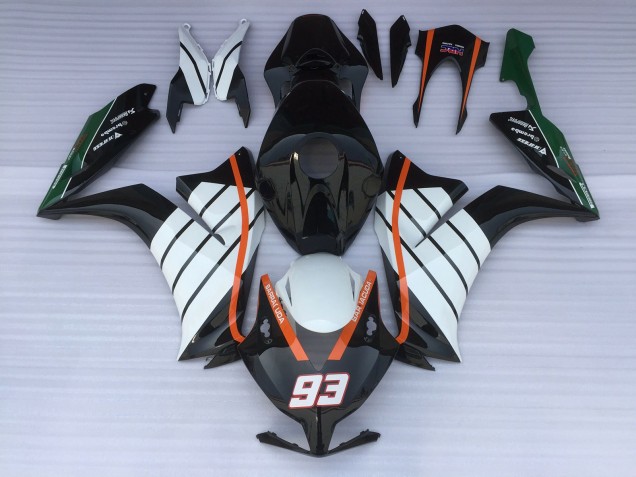 93 Baracuda White and Black 2012-2016 CBR1000RR Fairings