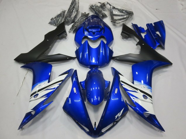 Black Blue and White 2004-2006 R1 Fairings