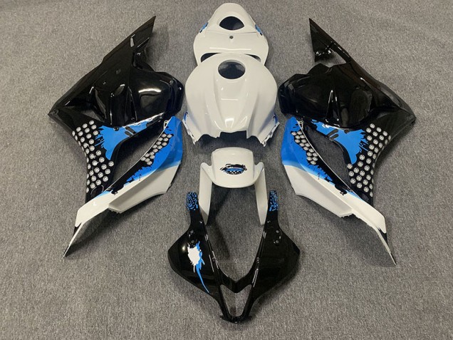 Black Blue and White 2009-2012 CBR600RR Fairings