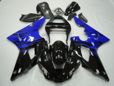 Black Flame & Blue 2000-2001 R1 Fairings