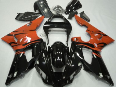 Black Flame & Orange 2000-2001 R1 Fairings