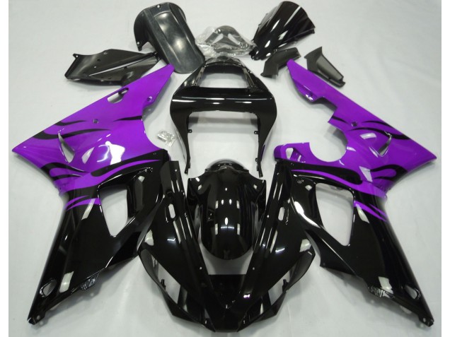 Black Flame & Purple 2000-2001 R1 Fairings