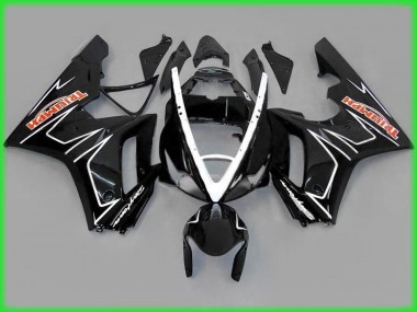 Black Gloss with White 2006-2008 Daytona 675 Fairings