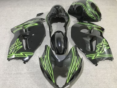 Black & Green Lightning 1997-2007 GSXR 1300 Hayabusa Fairings