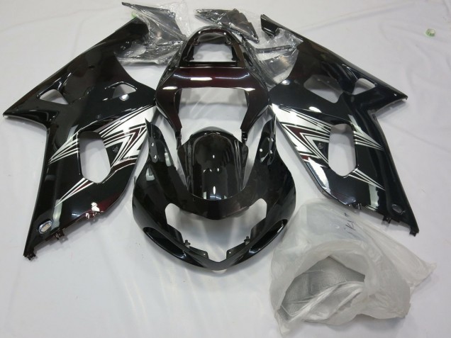 Black Silver 2001-2003 GSXR 600-750 Fairings