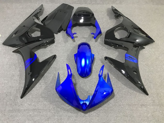 Black and Blue Gloss 2003-2004 R6 Fairings