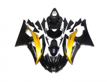 Black and Gold Gloss 2008-2016 R6 Fairings