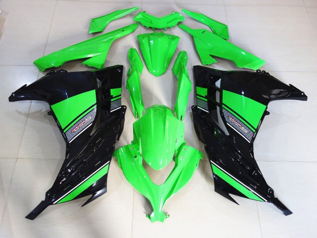 Black and Green Gloss 2013-2018 Ninja 300 Fairings