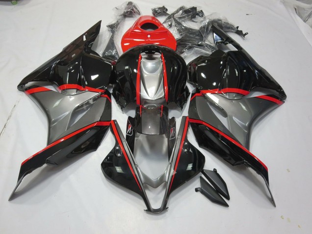 Black and Grey Red Pin 2009-2012 CBR600RR Fairings