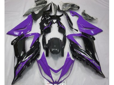 Black and Purple 2013-2018 ZX6R Fairings