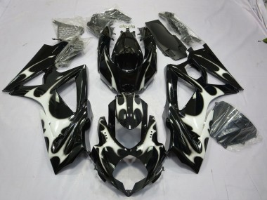 Black and White Design 2008-2010 GSXR 600-750 Fairings