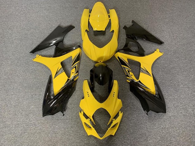 Black and Yellow 2007-2008 GSXR 1000 Fairings