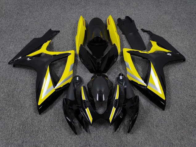 Black and Yellow OEM Style 2006-2007 GSXR 600-750 Fairings