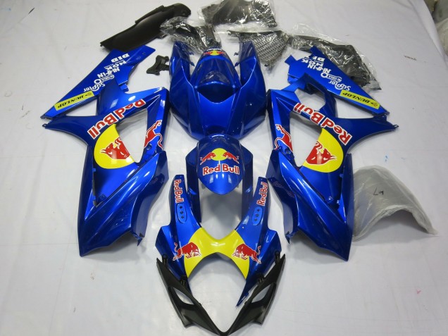 Blue Red Bull 2007-2008 GSXR 1000 Fairings