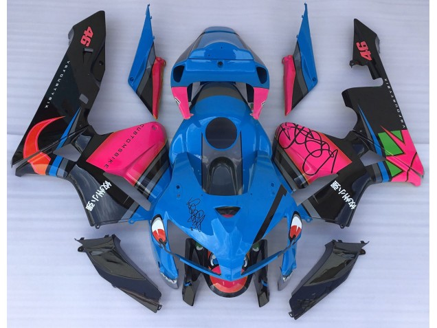 Blue Shark & Pink 2005-2006 CBR600RR Fairings