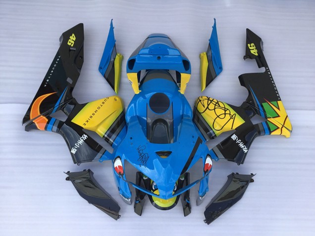 Blue Shark & Yellow 2005-2006 CBR600RR Fairings