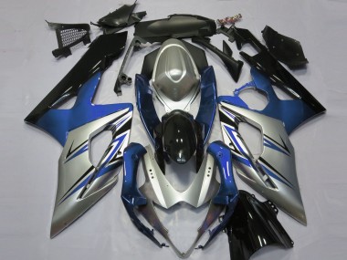 Blue Silver and Black 2005-2006 GSXR 1000 Fairings