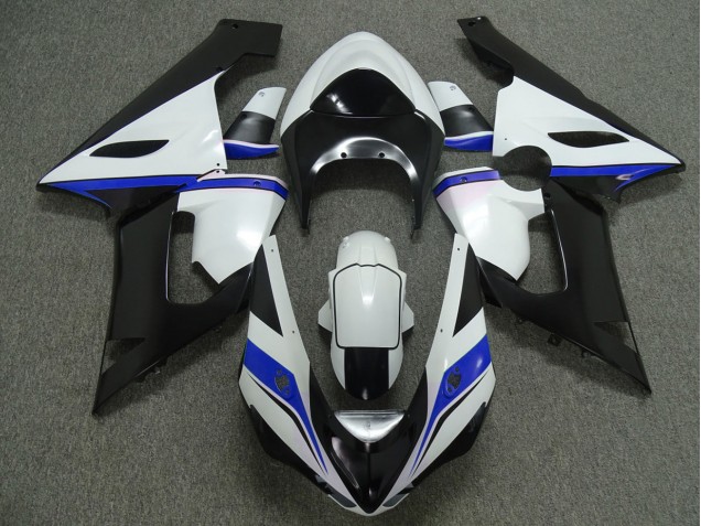 Blue White and Black 2005-2006 ZX6R Fairings