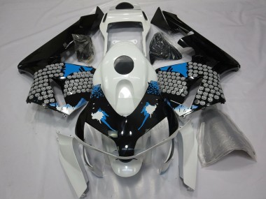 Blue White and Black Splatter 2003-2004 CBR600RR Fairings