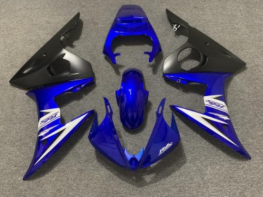 Blue White and Matte Black 2003-2004 R6 Fairings