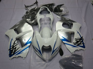 Blue White and Silver 1997-2007 GSXR 1300 Hayabusa Fairings