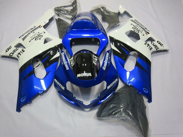 Blue and Black 2001-2003 GSXR 600-750 Fairings