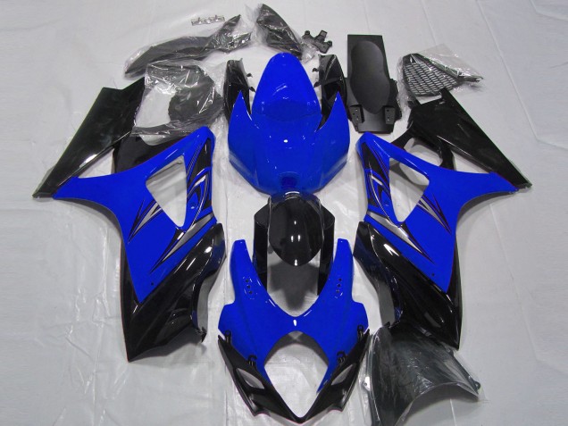 Blue and Black 2007-2008 GSXR 1000 Fairings