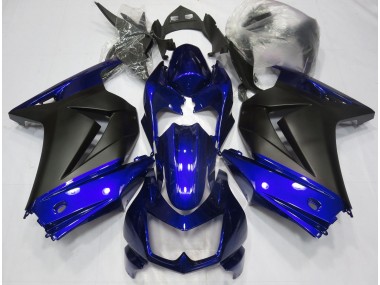 Blue and Matte Black 2008-2012 Ninja 250 Fairings