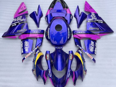 Blue and Pink Trickstar 2004-2005 ZX10R Fairings