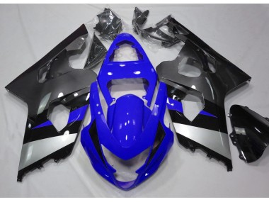 Blue and Silver 2004-2005 GSXR 600-750 Fairings