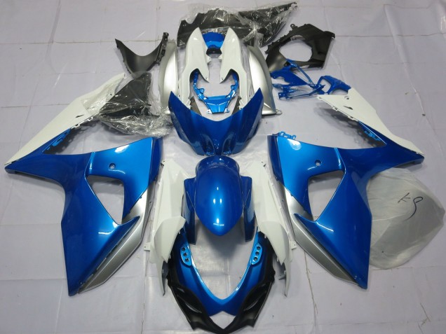 Blue and White 2009-2016 GSXR 1000 Fairings