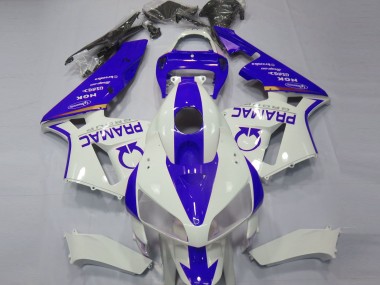 Blue and White Custom 2005-2006 CBR600RR Fairings