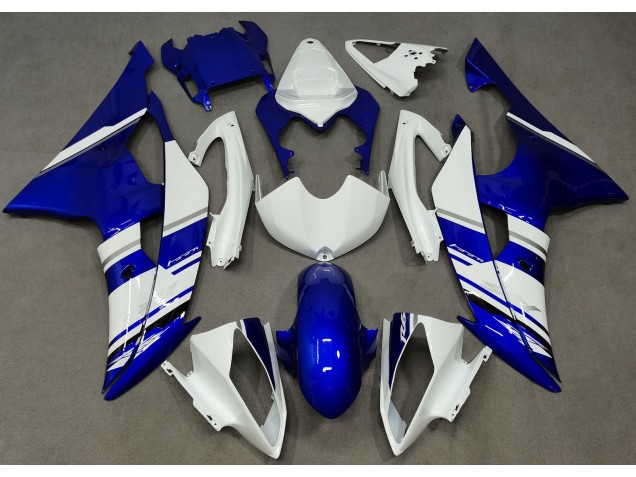 Blue and White Custom OEM Style 2008-2016 R6 Fairings