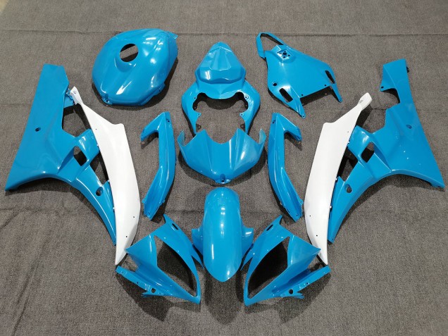 Blue and White with Pearl 2006-2007 R6 Fairings