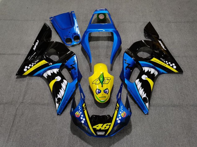 Blue and Yellow Shark 1998-2002 R6 Fairings