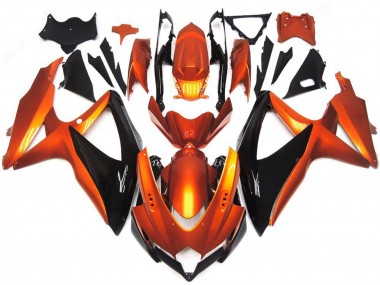 Bronze Orange and Black 2008-2010 GSXR 600-750 Fairings