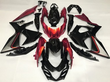 Burnt Orange and Black 2009-2016 GSXR 1000 Fairings