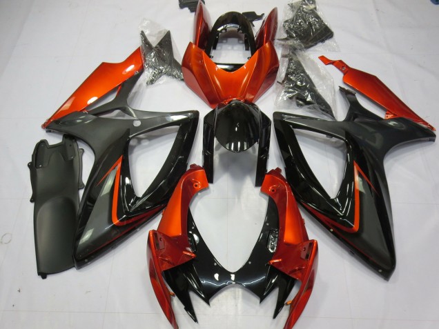 Burnt Orange and Grey 2006-2007 GSXR 600-750 Fairings