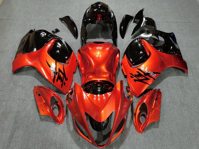 Candy Orange & Gloss Black 2008-2020 GSXR 1300 Hayabusa Fairings