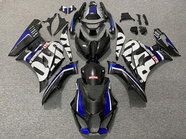 Carbon Fiber Style & Blue 2017-2023 GSXR 1000 Fairings