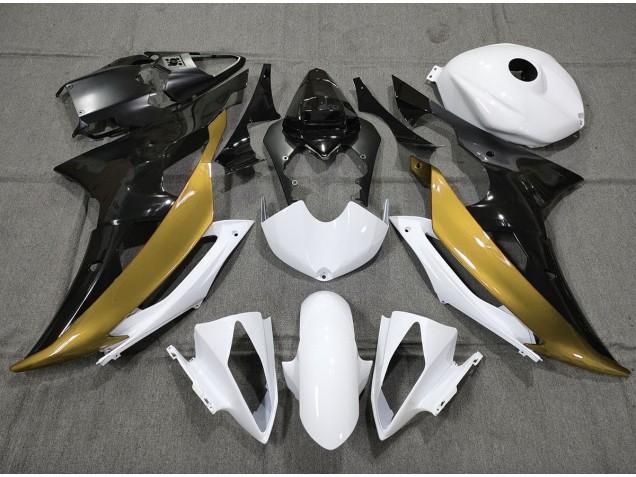 Custom Gold Black and White 2008-2016 R6 Fairings