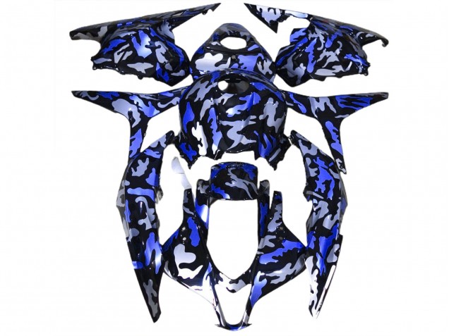 Dark Blue Snow Camo 2009-2012 CBR600RR Fairings