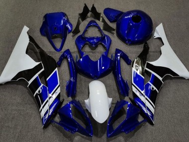 Dark Blue and White Custom 2008-2016 R6 Fairings