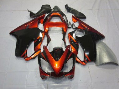 Deep Orange and Black 2001-2003 CBR600 F4i Fairings