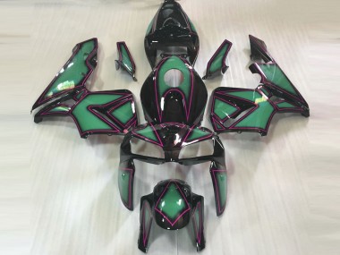 Emerald Green & Pink Outline 2005-2006 CBR600RR Fairings