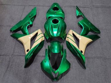 Emerald Green and Tan 2007-2008 CBR600RR Fairings