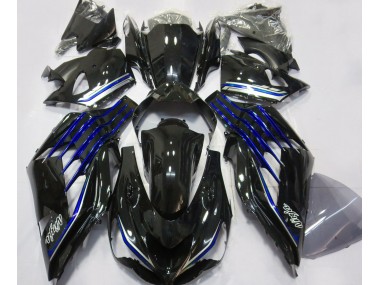 Gloss Black & Blue 2012-2021 ZX14R Fairings