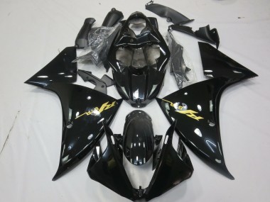 Gloss Black Gold 2009-2011 R1 Fairings